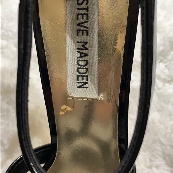 Steve Madden Heels Black Patent Size 9M - Picture 4 of 8